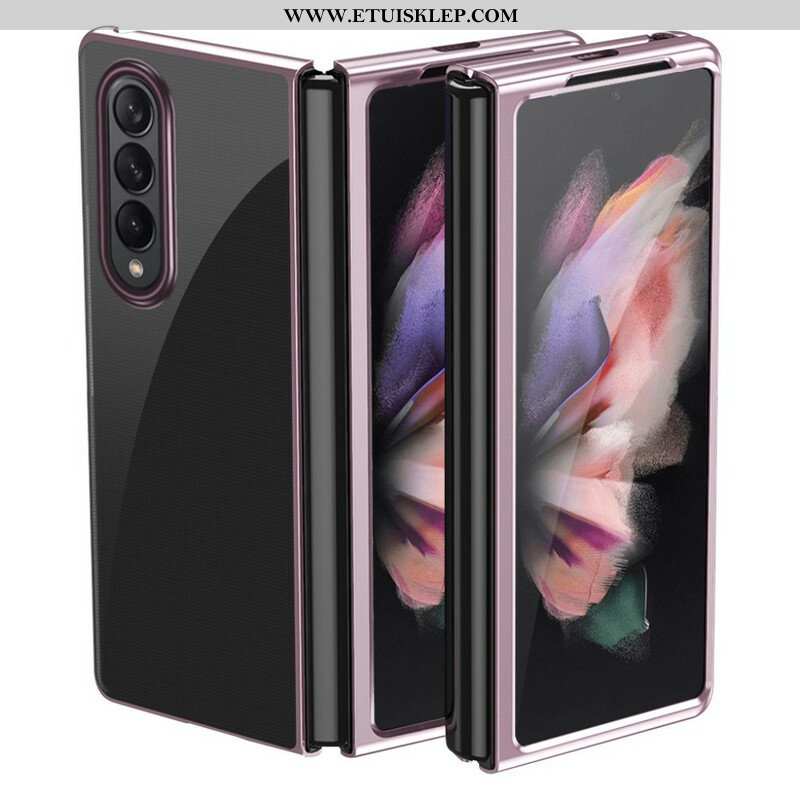 Etui do Samsung Galaxy Z Fold 3 5G Przezroczyste Metalowe Krawędzie